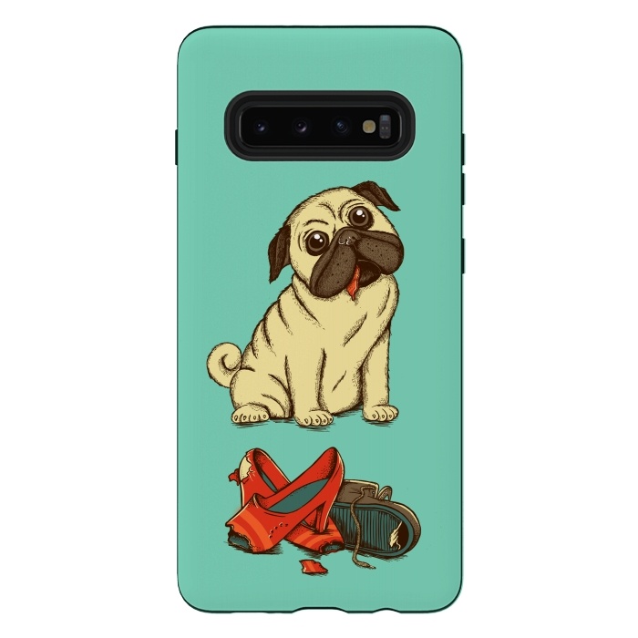 Galaxy S10 plus StrongFit Dog And Shoes by Coffee Man