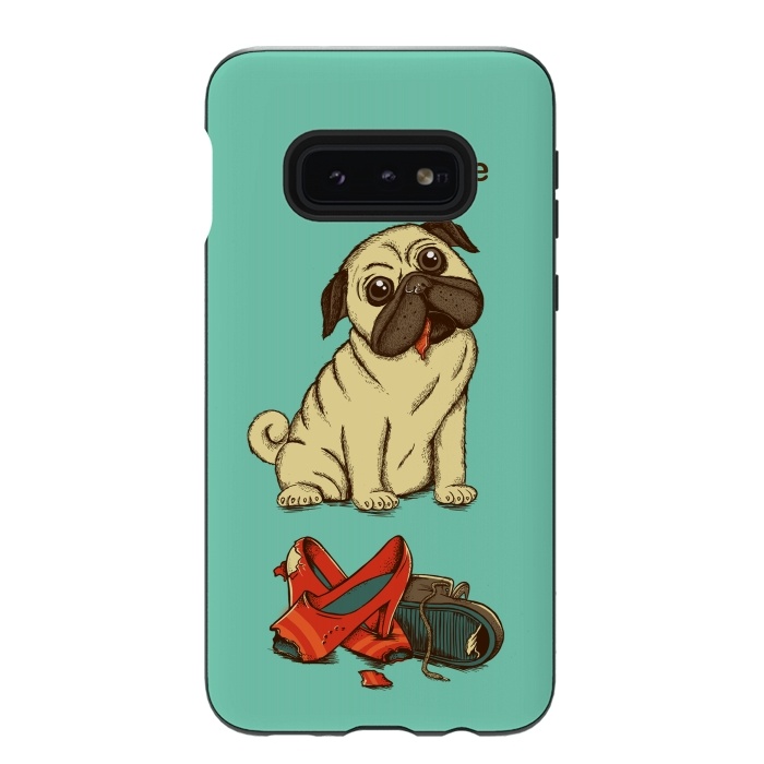 Galaxy S10e StrongFit Dog And Shoes by Coffee Man