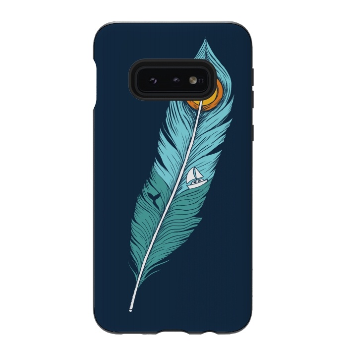 Galaxy S10e StrongFit Feather Landscape by Coffee Man