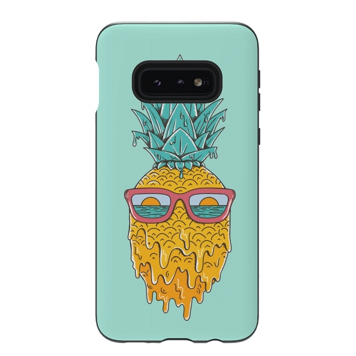 Galaxy S10e StrongFit Pineapple Summer Blue by Coffee Man