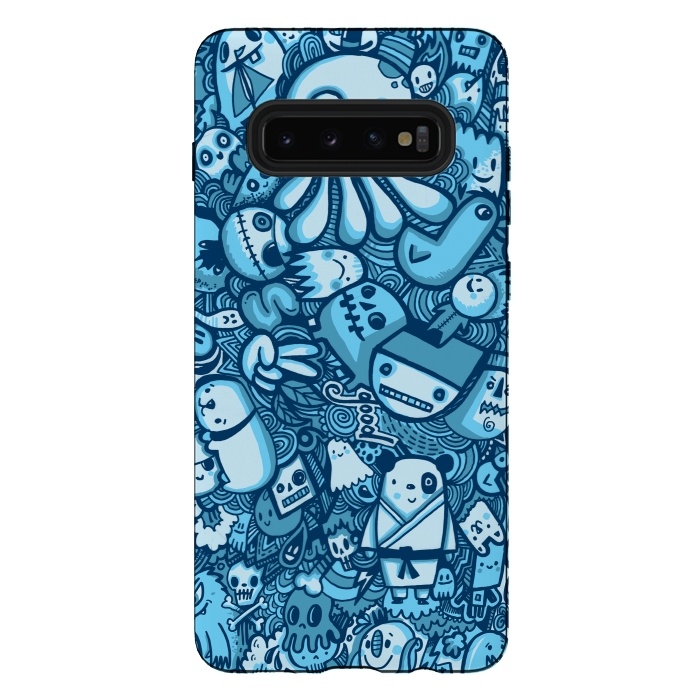 Galaxy S10 plus StrongFit Raindrops and Doodles by Wotto
