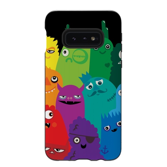Galaxy S10e StrongFit Phone full of Monsters by Wotto