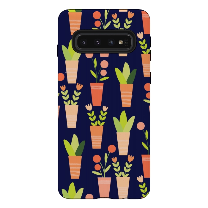 Galaxy S10 StrongFit little garden by Edith May