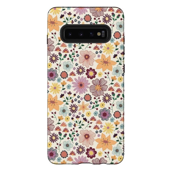 Galaxy S10 plus StrongFit Wild Bloom by TracyLucy Designs