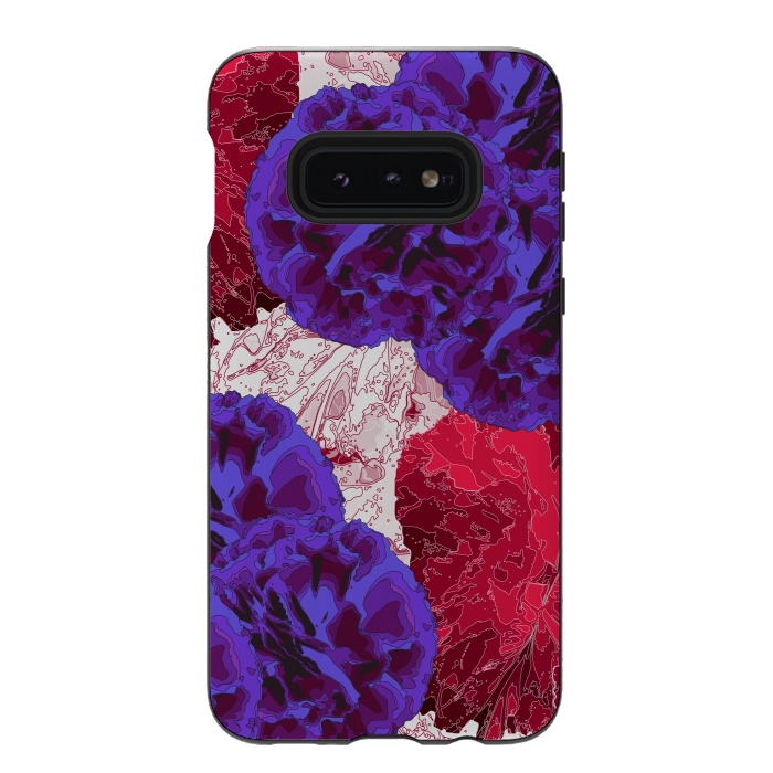 Galaxy S10e StrongFit Outlined Flowers by Zala Farah