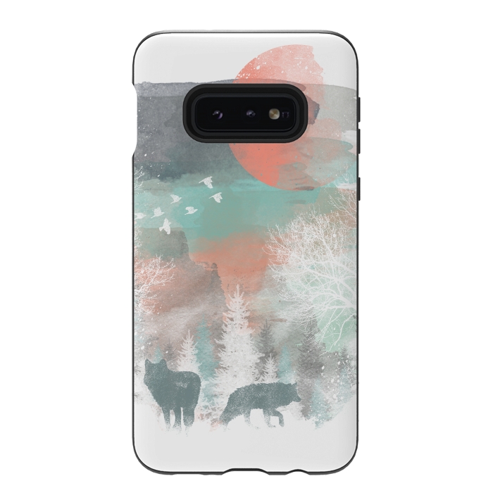 Galaxy S10e StrongFit Winter Paint by Elizabeth Dioquinto