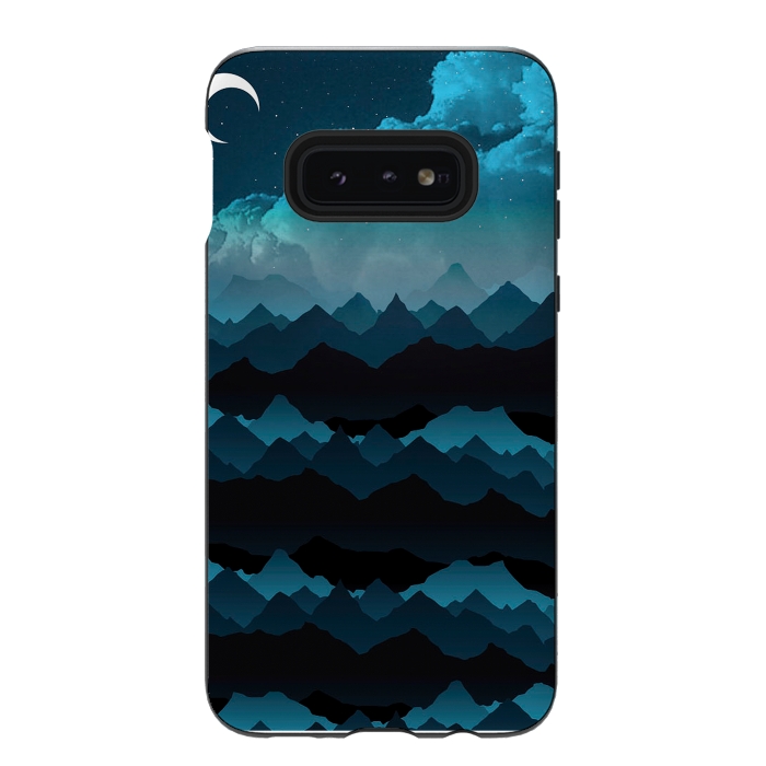 Galaxy S10e StrongFit Midnight Blue by Elizabeth Dioquinto