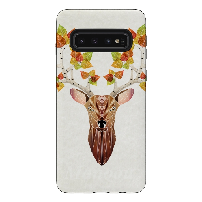 Galaxy S10 StrongFit deer autumn by Manoou