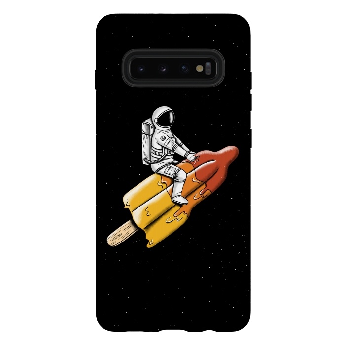 Galaxy S10 plus StrongFit Astronaut Melted Rocket by Coffee Man