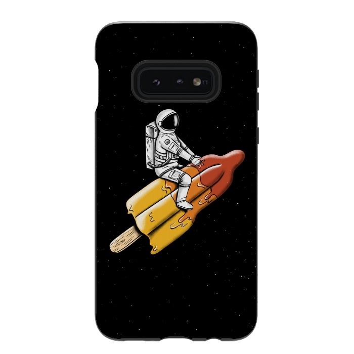 Galaxy S10e StrongFit Astronaut Melted Rocket by Coffee Man