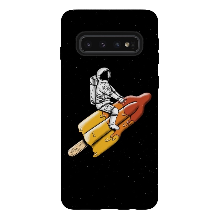 Galaxy S10 StrongFit Astronaut Melted Rocket by Coffee Man