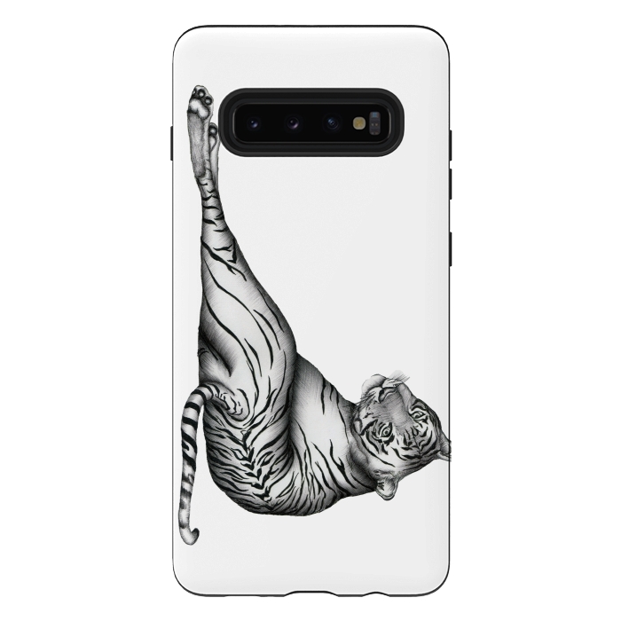 Galaxy S10 plus StrongFit The Hunter | Tiger by ECMazur 