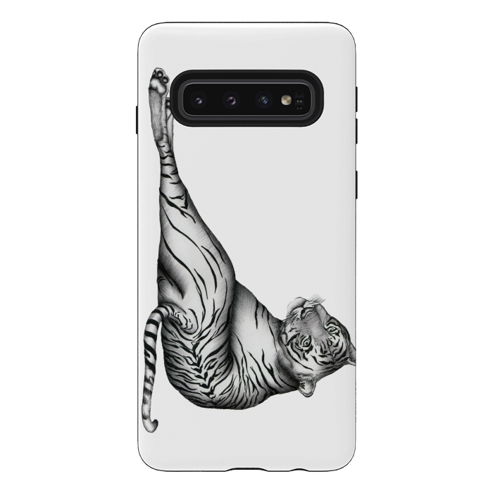 Galaxy S10 StrongFit The Hunter | Tiger by ECMazur 