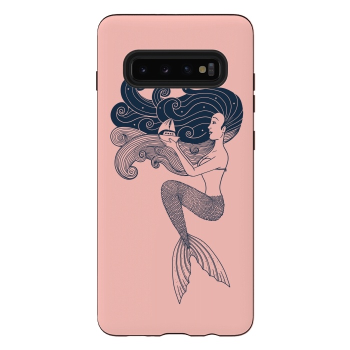 Galaxy S10 plus StrongFit Mermaid Rose by Coffee Man