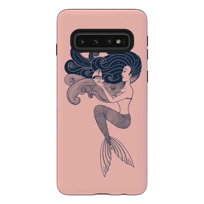 Galaxy S10 StrongFit Mermaid Rose by Coffee Man