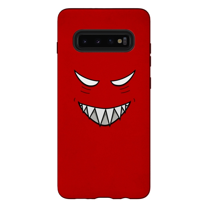 Galaxy S10 plus StrongFit Evil Grinning Face by Boriana Giormova