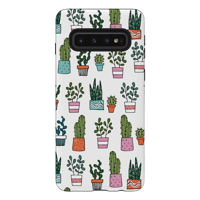 Galaxy S10 StrongFit cacti in pots 2 by Laura Grant