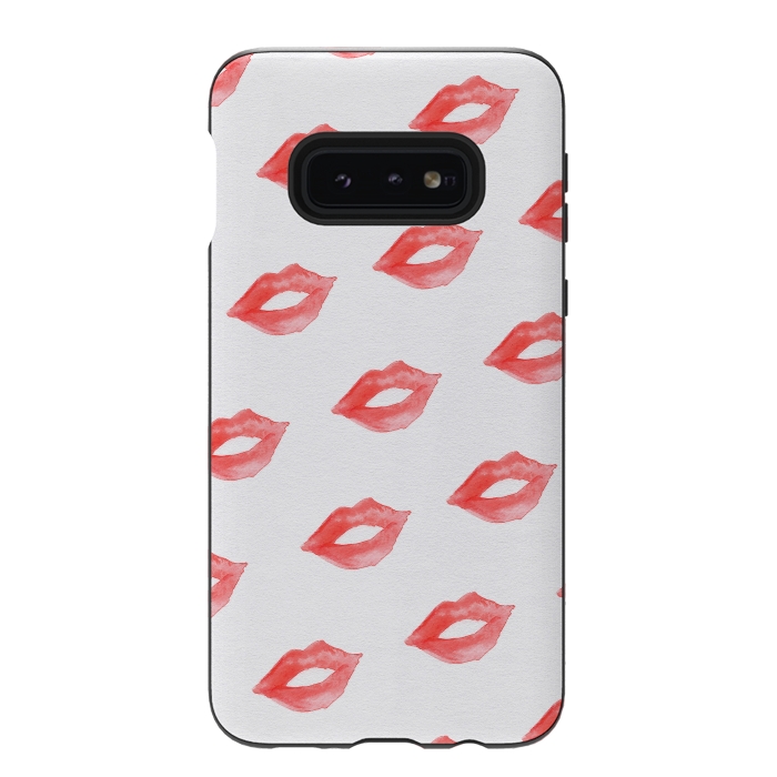 Galaxy S10e StrongFit Lips Red by Caitlin Workman