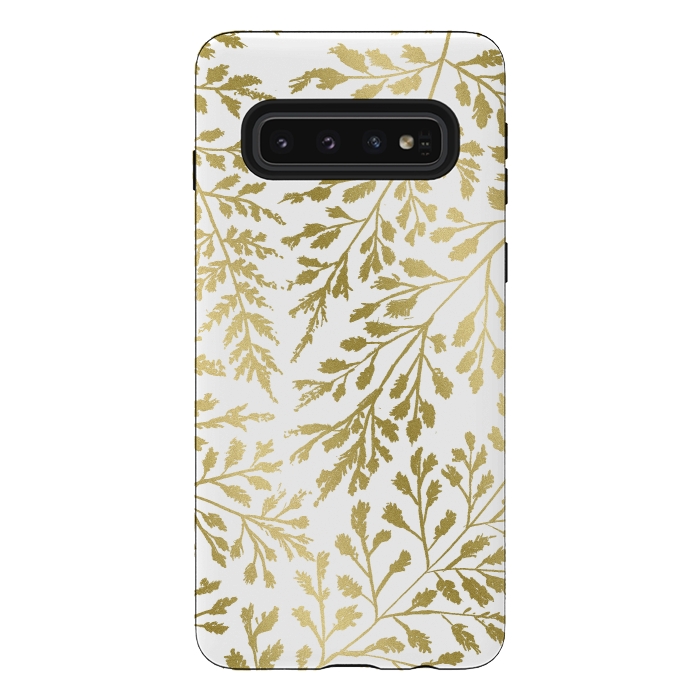 Galaxy S10 StrongFit Foliage Gold by Caitlin Workman