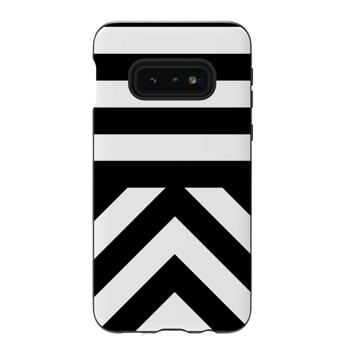 Galaxy S10e StrongFit Black Stripes by Caitlin Workman