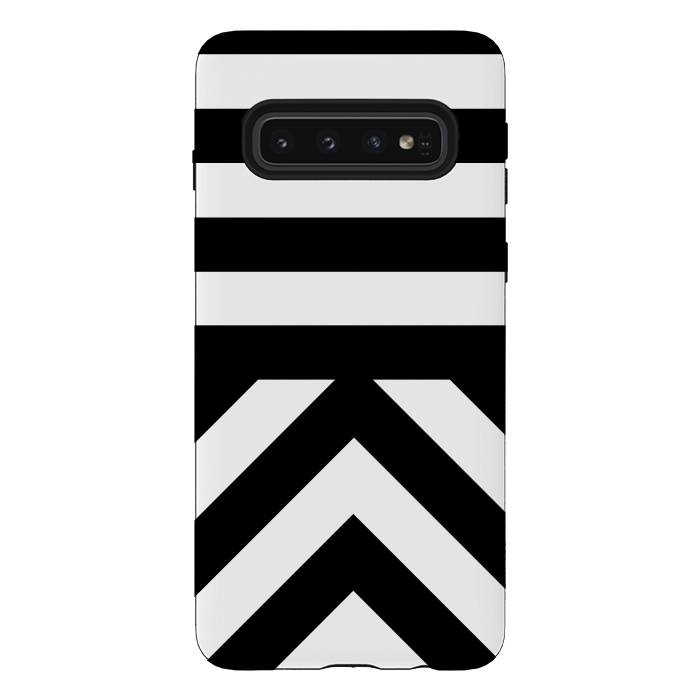 Galaxy S10 StrongFit Black Stripes by Caitlin Workman