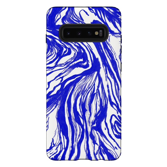 Galaxy S10 plus StrongFit Marble Royal by Caitlin Workman