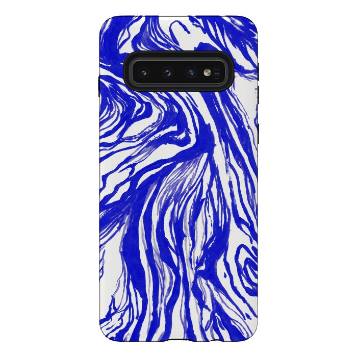 Galaxy S10 StrongFit Marble Royal by Caitlin Workman