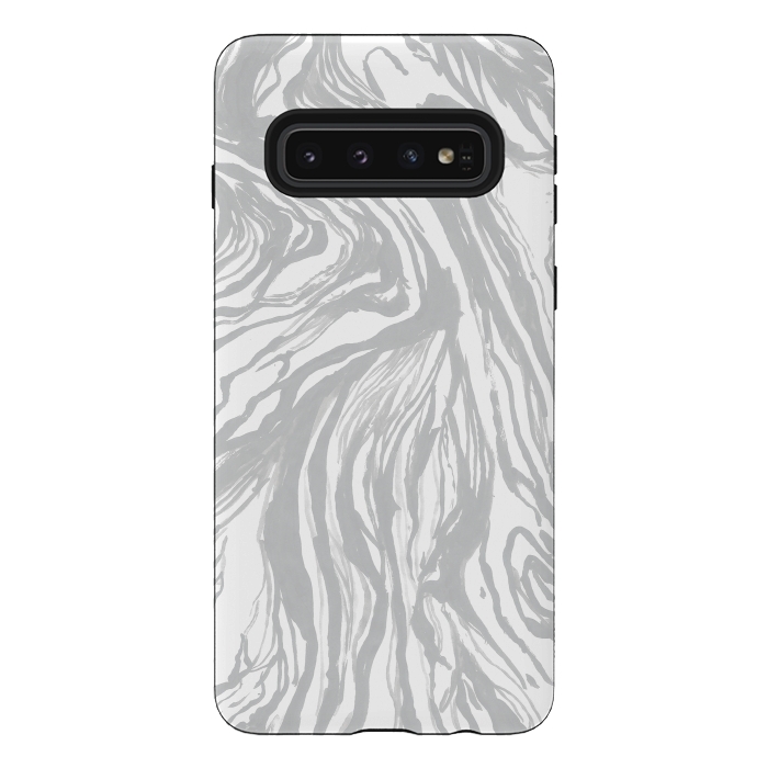 Galaxy S10 StrongFit Gray Marble by Caitlin Workman