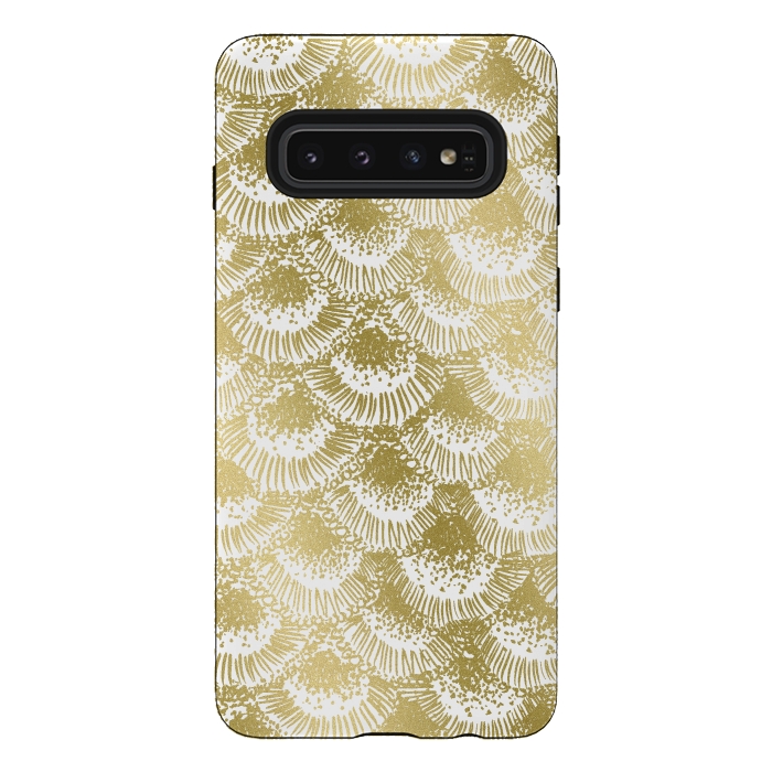 Galaxy S10 StrongFit Organic Burst Gold by Caitlin Workman