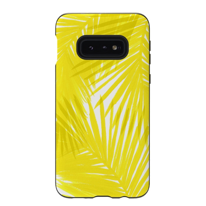 Galaxy S10e StrongFit Yellow Palms by Caitlin Workman