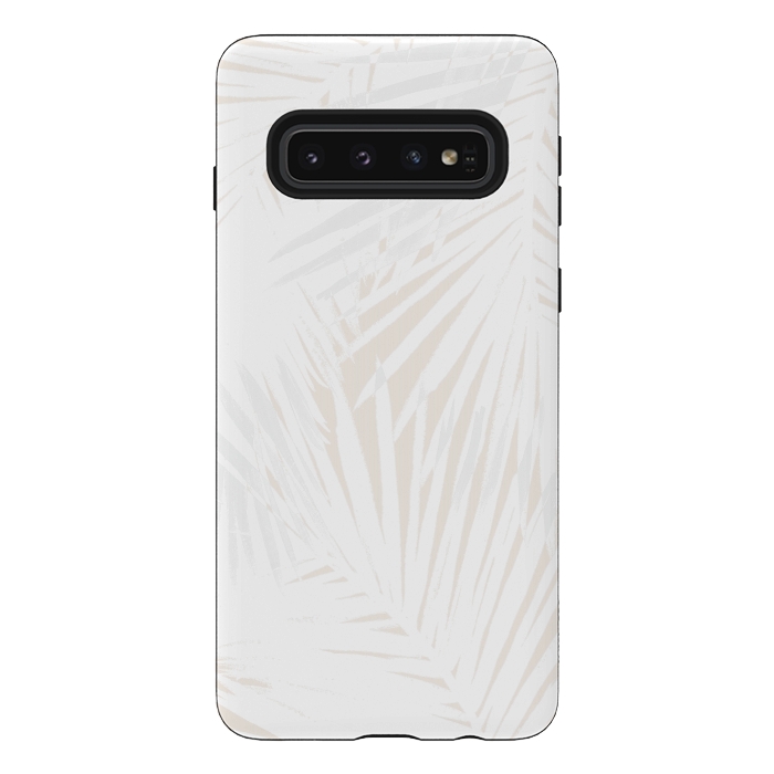 Galaxy S10 StrongFit Blush Palms by Caitlin Workman