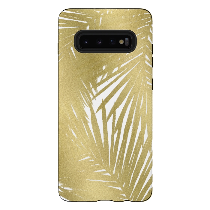 Galaxy S10 plus StrongFit Gold Palms by Caitlin Workman