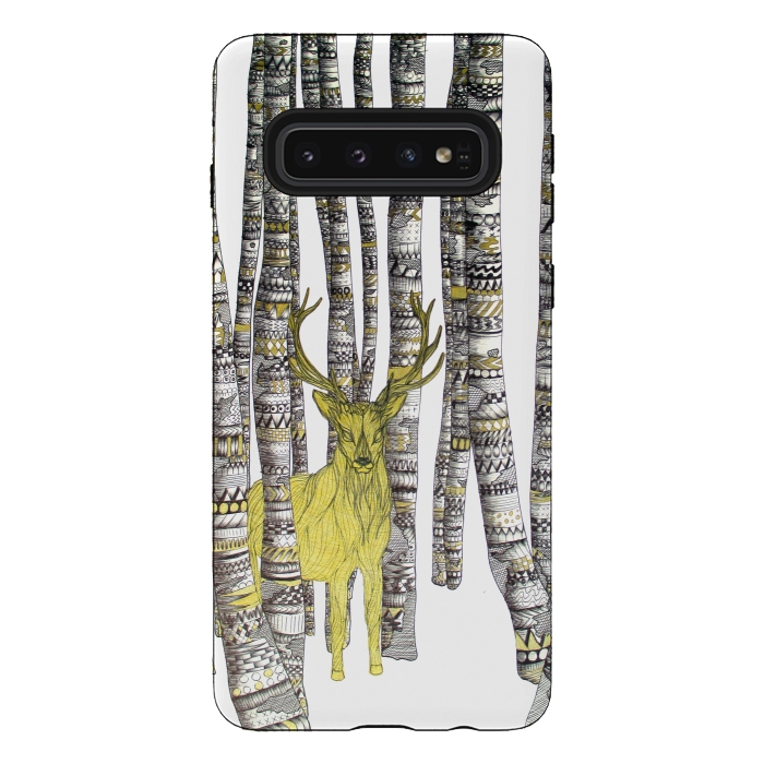 Galaxy S10 StrongFit The Golden Stag by ECMazur 