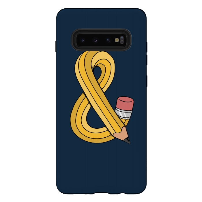 Galaxy S10 plus StrongFit ampersand pencil by Coffee Man