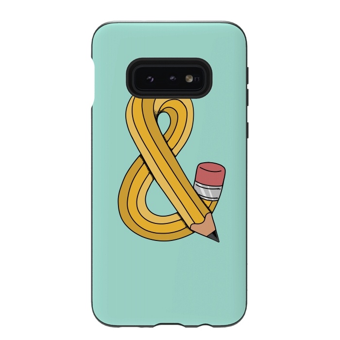 Galaxy S10e StrongFit Ampersand Pencil Green by Coffee Man