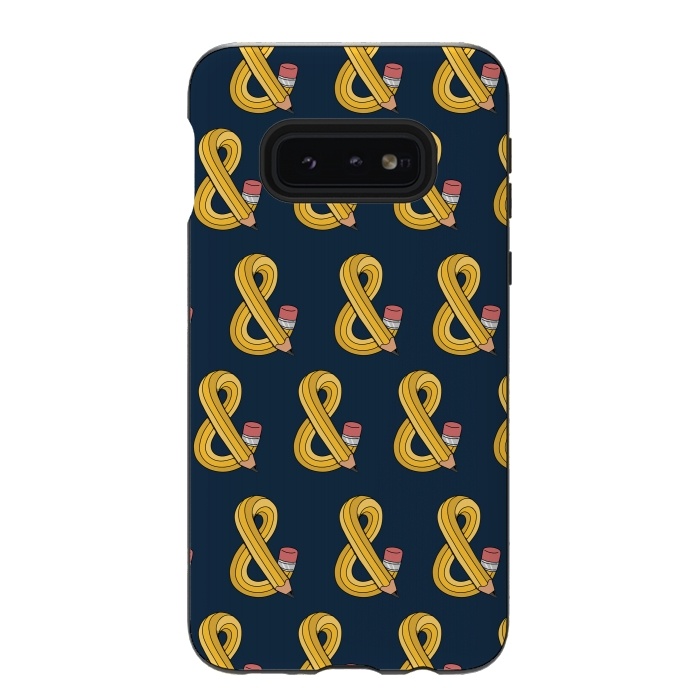 Galaxy S10e StrongFit Ampersand pencil pattern by Coffee Man
