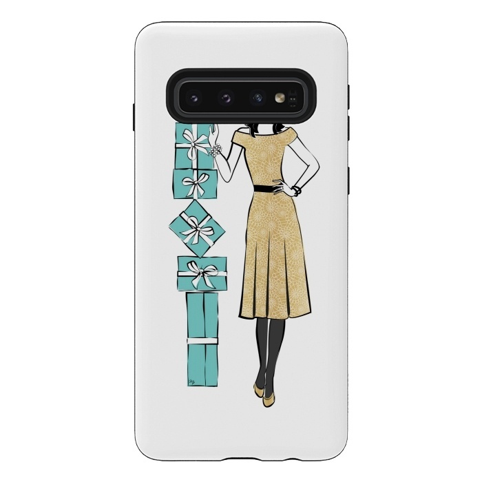 Galaxy S10 StrongFit Attractive young Woman with gifts by Martina