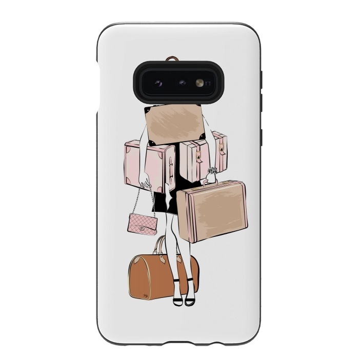 Galaxy S10e StrongFit Woman with luggage by Martina