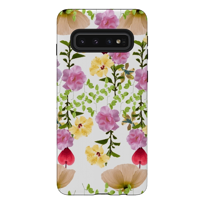 Galaxy S10 StrongFit Colorful Flower Collage by Zala Farah