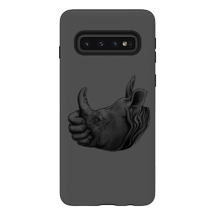 Galaxy S10 StrongFit Horn Up by Branko Ricov