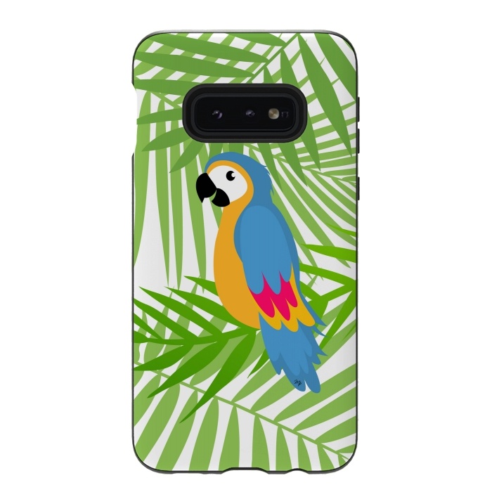Galaxy S10e StrongFit Cute colourful parrot by Martina