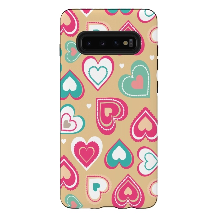 Galaxy S10 plus StrongFit Love Hearts by Martina