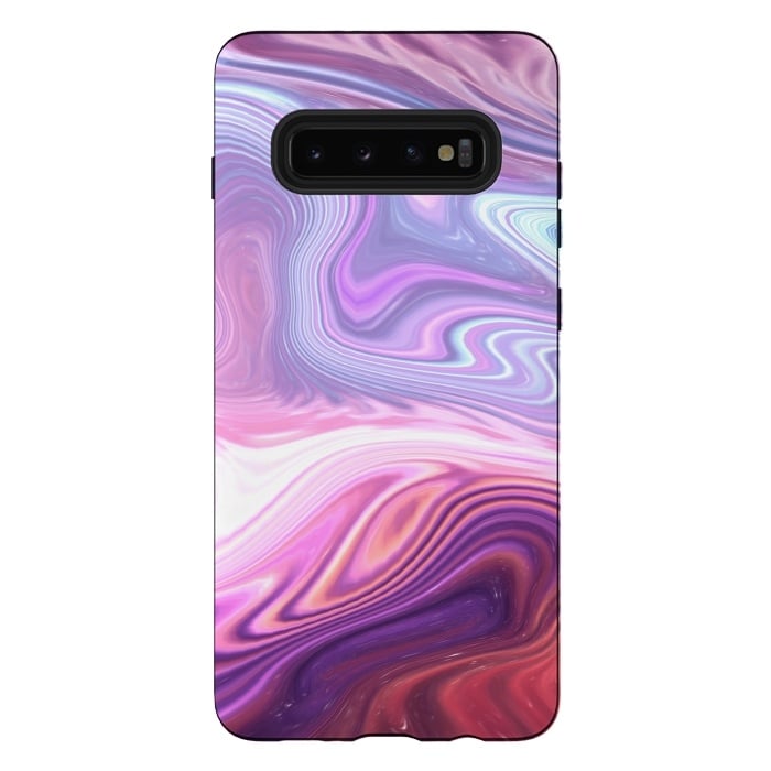 Galaxy S10 plus StrongFit Purple Marble by Martina