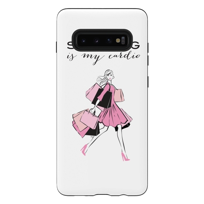 Galaxy S10 plus StrongFit Shopping Girl by Martina