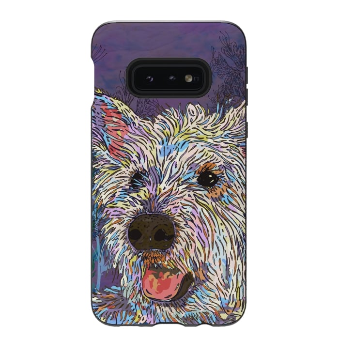 Galaxy S10e StrongFit West Highland Terrier (Westie) by Lotti Brown
