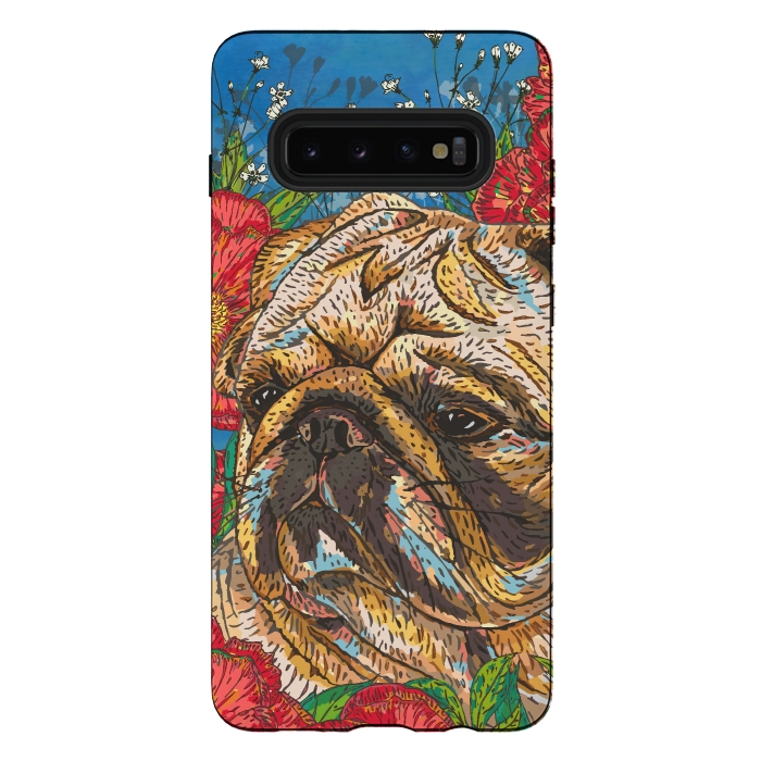 Galaxy S10 plus StrongFit Pug by Lotti Brown