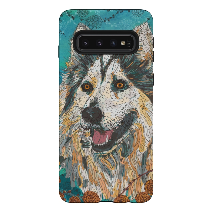 Galaxy S10 StrongFit Husky by Lotti Brown