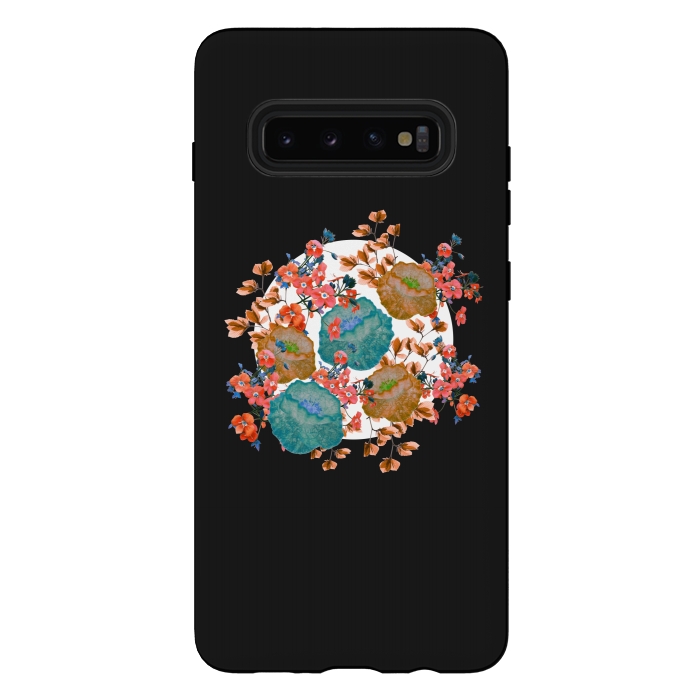 Galaxy S10 plus StrongFit Floral Stamp by Zala Farah