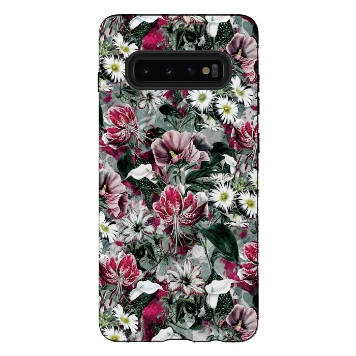 Galaxy S10 plus StrongFit Floral Spring by Riza Peker