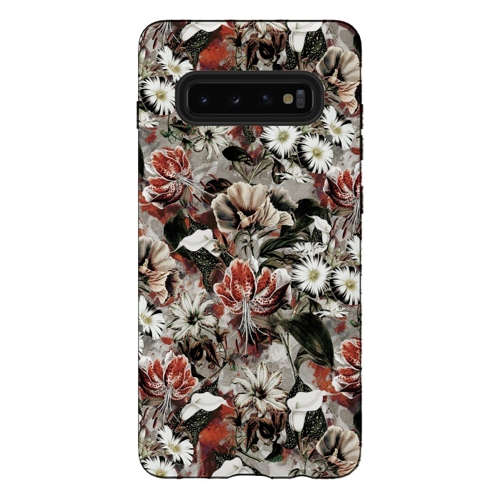 Galaxy S10 plus StrongFit Floral Fall by Riza Peker